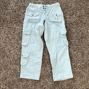 Free People NWT Light Blue Corduroy  Cargo Pants